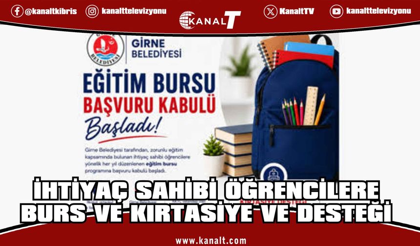 Girne Belediyesi İlk ve Orta Eğitim Bursu Başvuru Kabulu Başladı!