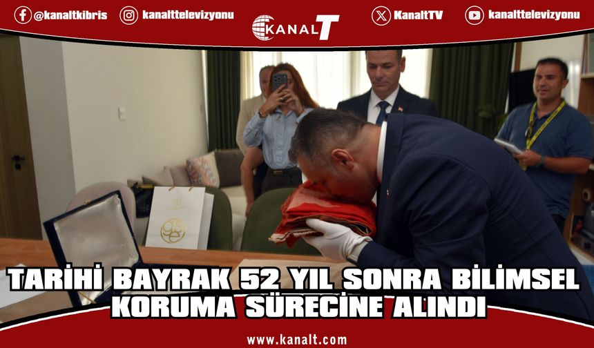 Kıbrıs Barış Harekâtı’nın izlerini taşıyan Türk bayrağı, restorasyon ve konservasyon sürecine alındı