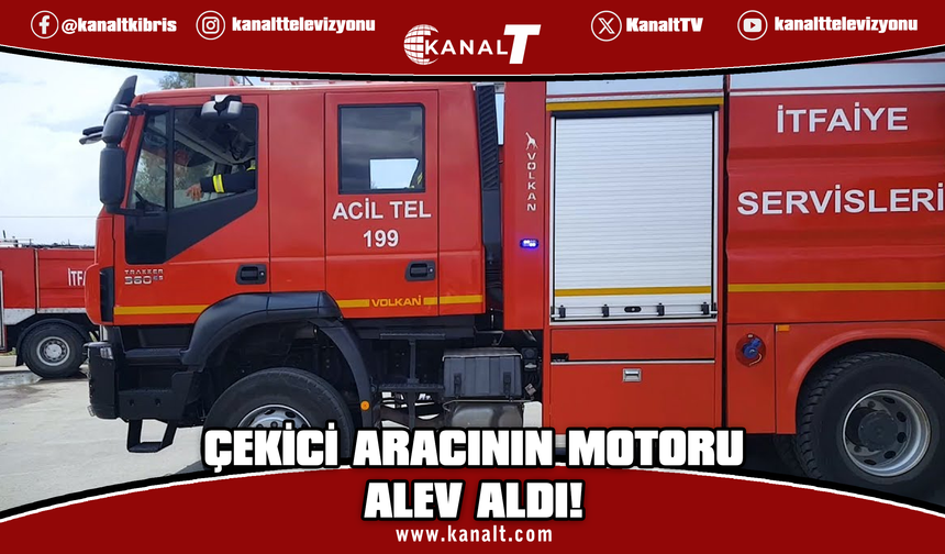 Aracın elektrik aksamından çıkan yangın söndürüldü: Yolda temizlik çalışması yapıldı