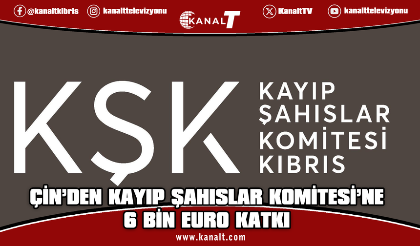 Çin Halk Cumhuriyeti, KŞK’ya 6 bin euro bağışladı