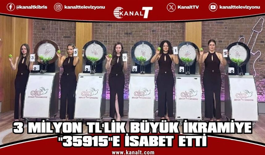 3 milyon TL'lik büyük ikramiye ‘35915’ numaralı bilete isabet etti