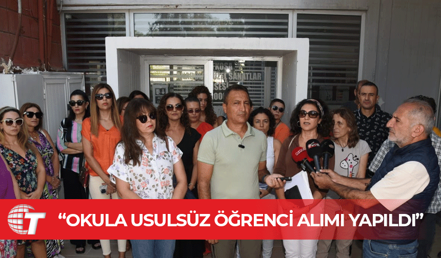 KTOEÖS, Lefkoşa Anadolu Güzel Sanatlar Lisesi’nde basın açıklaması yaptı