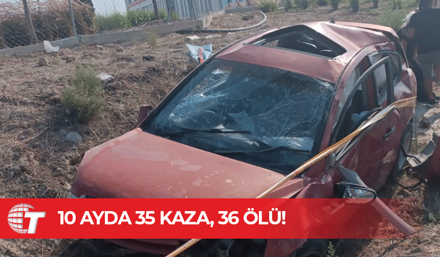 10 aylık trafik raporu: 35 ölümlü kaza, 36 ölüm!