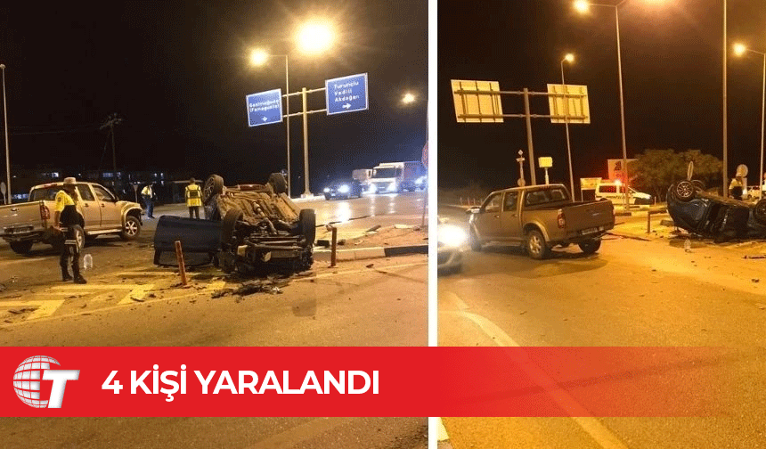 Dikkatsiz sürücü kazaya neden oldu: 4 yaralı