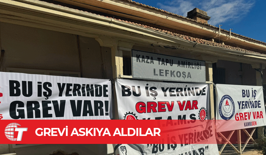 Sendikalar Lefkoşa Kaza Tapu Amirliği’ndeki grevini 15 Aralık’a kadar askıya aldı