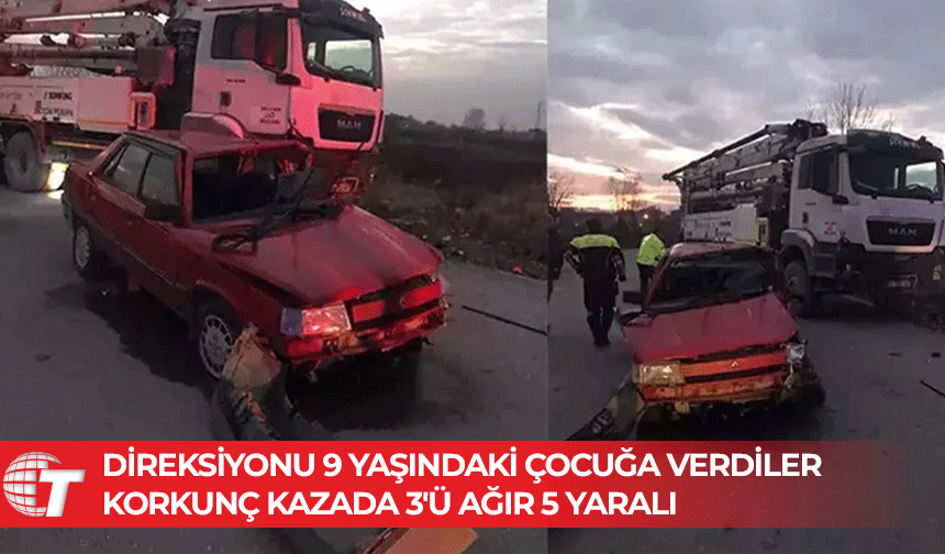 9 yaşındaki çocuk sürücü ağır yaralı