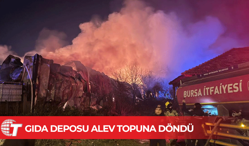 Bursa’da gıda deposunda yangın