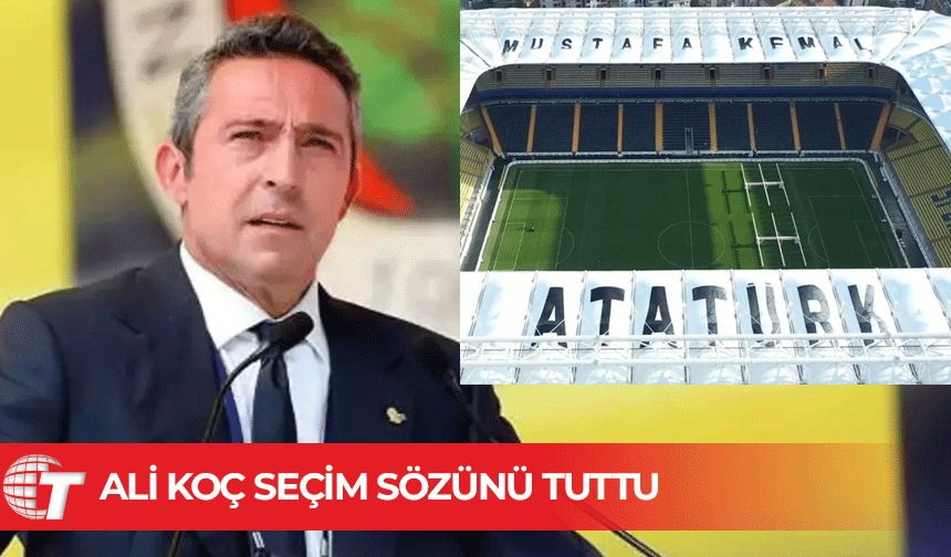 Fenerbahçe, stadın üzerine Atatürk yazma işlemini tamamladı