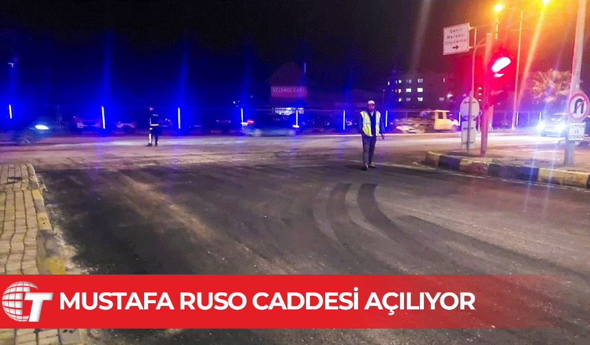 Lefkoşa’da Mustafa Ruso Caddesindeki asfaltlama çalışması tamamlandı