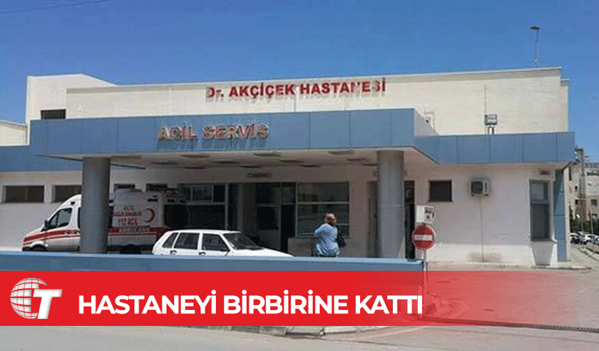 Akçiçek Hastanesi Acil Servisi'nde bekletildiğini öne süren hasta, camları kırdı!