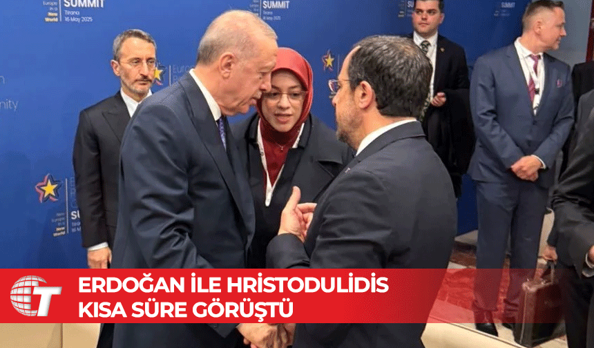 Hristodoulidis ile Erdoğan, EPC Zirvesi’nde kısa bir görüşme gerçekleştirdi