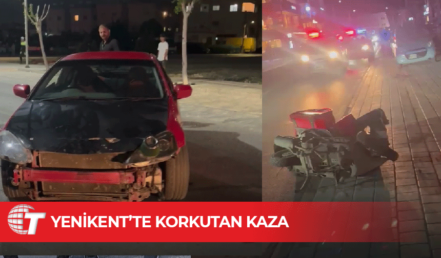 Motor sürücüsü yaralandı