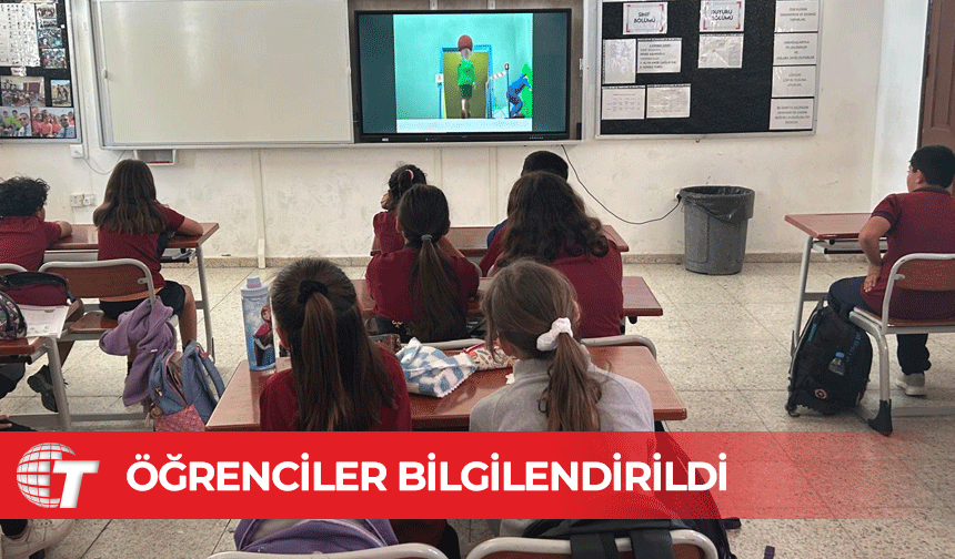İlkokul öğrencilerine “İş Sağlığı ve Güvenliği ” konulu animasyon film gösterimi yapıldı