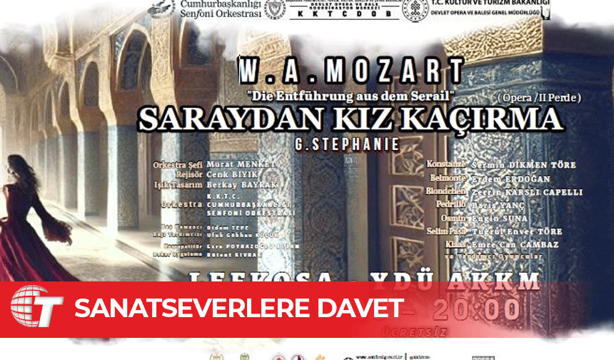 “Saraydan Kız Kaçırma” operası YDÜ’de sahneleniyor