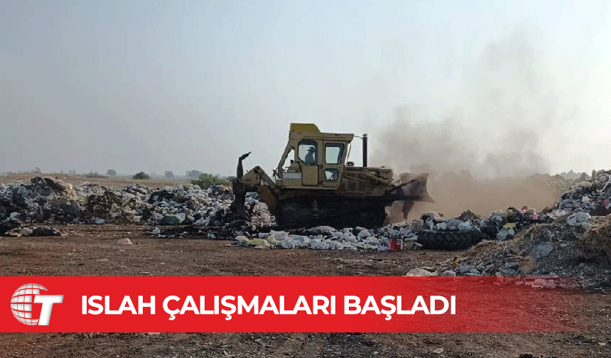 Beyarmudu çöplüğünde ıslah çalışması başladı
