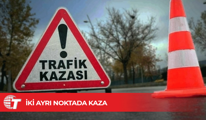 Direksiyon hakimiyetini kaybeden sürücüler kaza yaptı