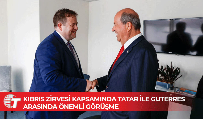 Cumhurbaşkanı Ersin Tatar, Birleşik Krallık Avrupa Devlet Bakanı Stephen Doughty ile görüştü