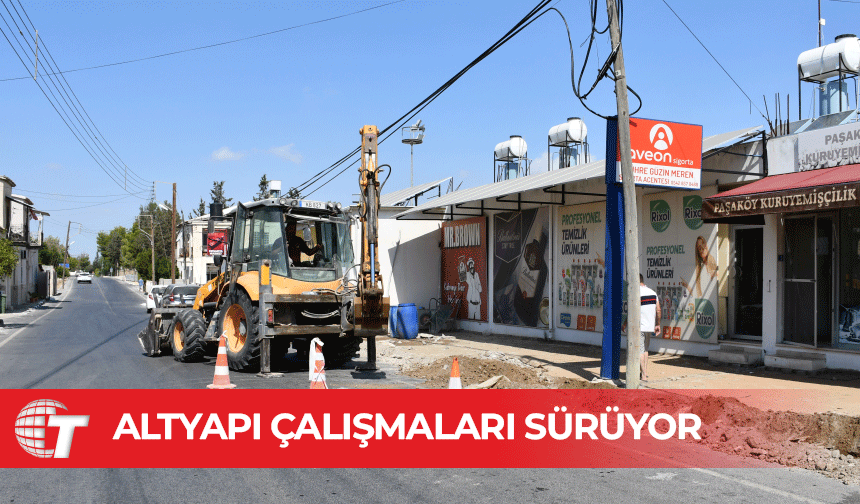 Mesarya Belediyesi kaldırım ve drenaj hattı çalışması başlattı