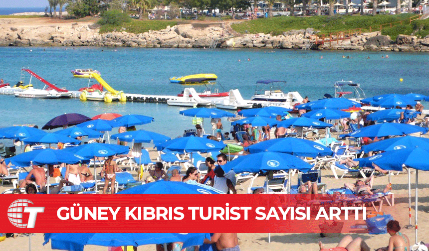 Güney Kıbrıs’ta temmuz ayında turist sayısında yüzde 6,9 artış
