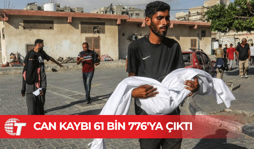 Gazze'de can kaybı 61 bin 776'ya çıktı