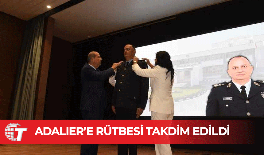 Polis Genel Müdürlüğü görevine atanan Ali Adalıer’e rütbesi takdim edildi