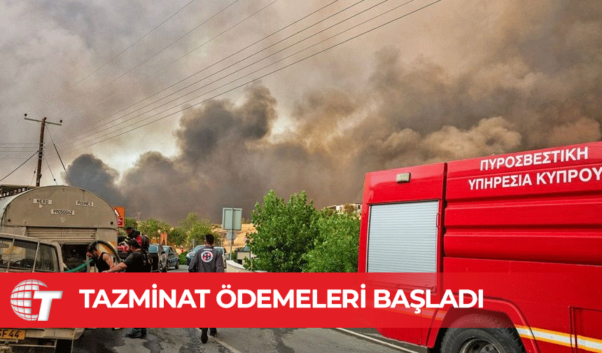 Güney Kıbrıs'ta, Limasol yangını mağdurlarına tazminat ödemeleri başladı