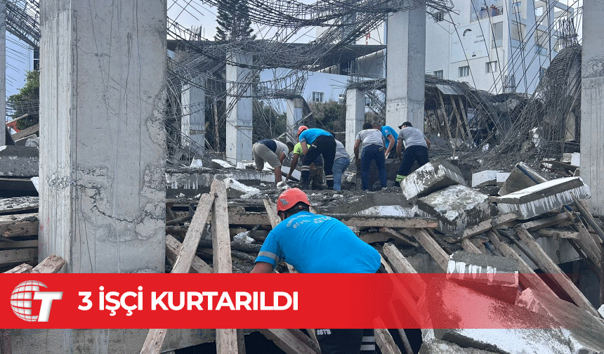 İnşaatta göçük: 3 işçi kurtarıldı