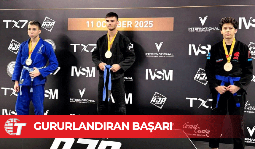 Deniz Turan, AJP Türkiye Jiu-Jitsu Şampiyonası’ndan madalyalarla döndü