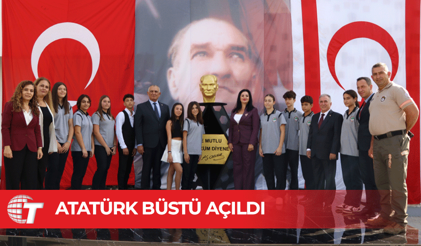 Atleks Sanverler Ortaokulu Atatürk Büstü, törenle açıldı