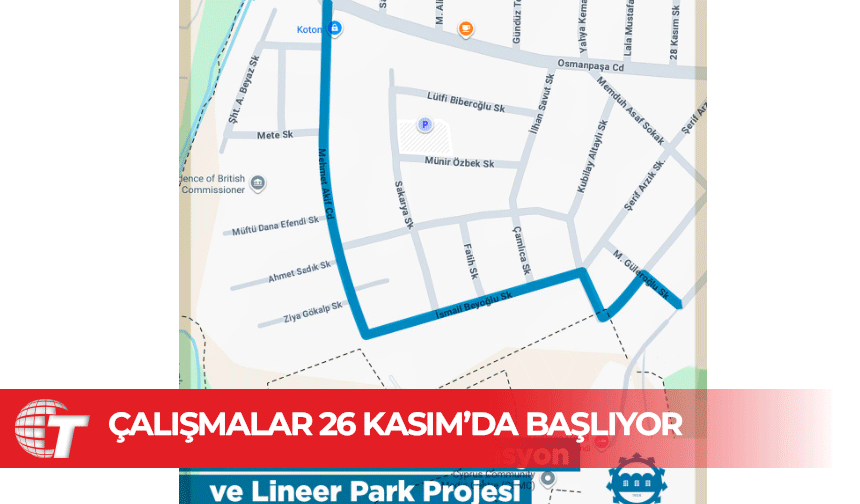 Kanlıdere Rehabilitasyon ve Lineer Park Projesi  İlk Etap Çalışmaları 26 Kasım’da Başlıyor