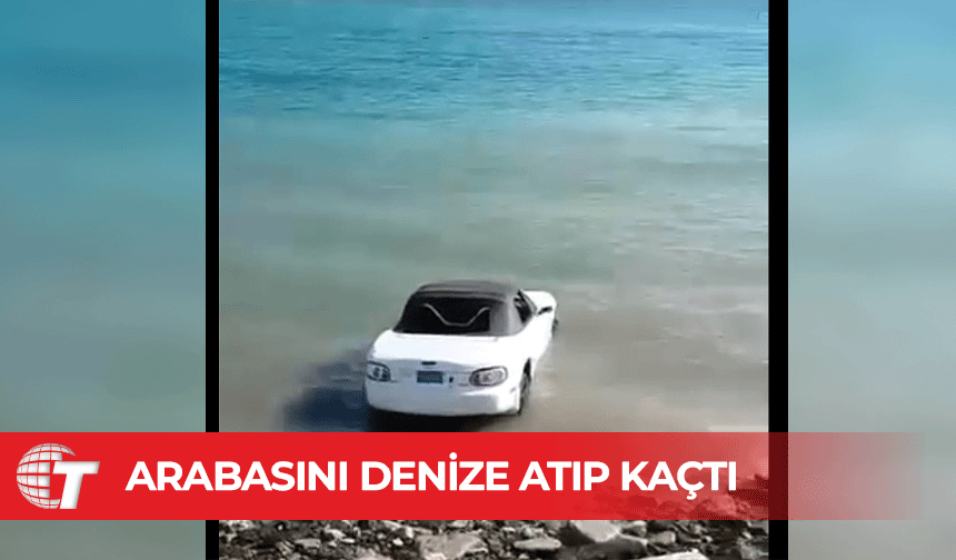 Limasol'da bir kadın arabasını denize attı