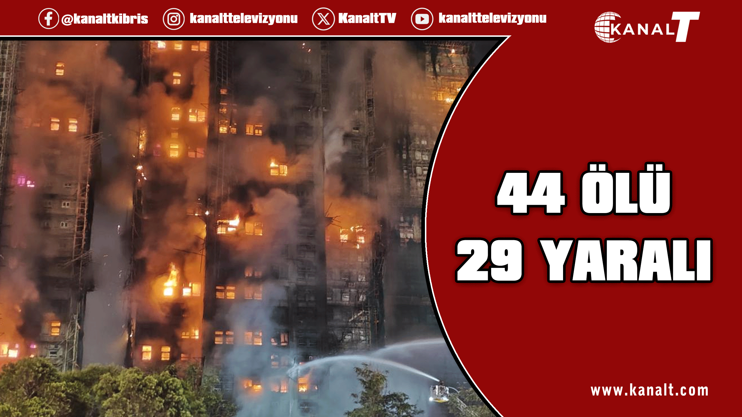 Hong Kong'da büyük yangın: 44 kişi öldü, 29 kişi yaralandı