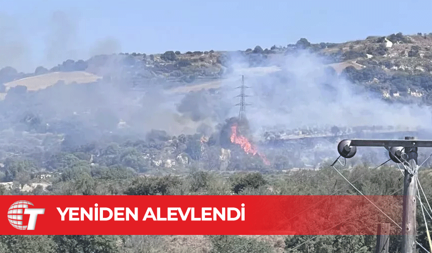 Baf’ta kontrol altına alındığı açıklanan yangın yeniden alevlendi