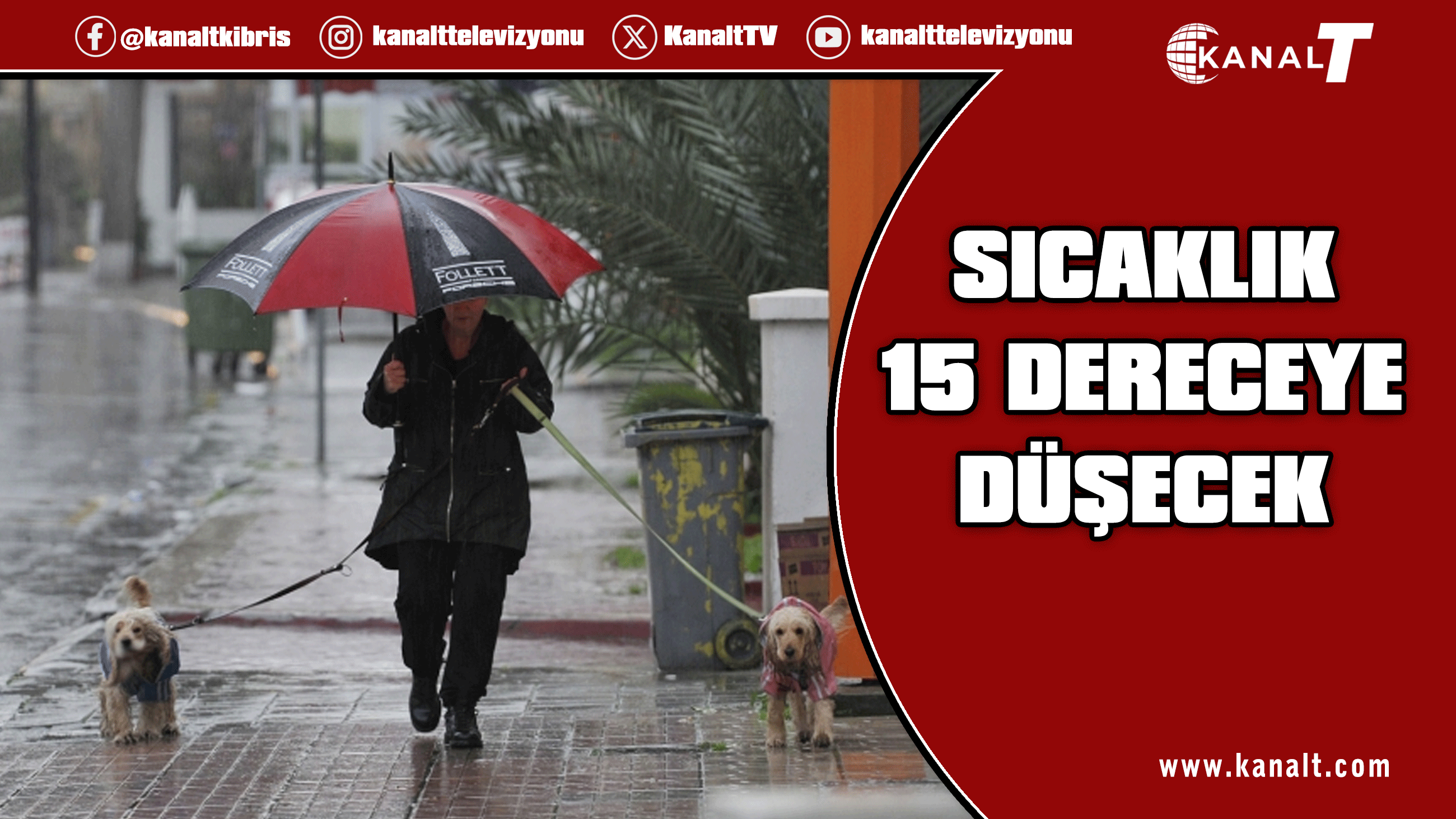 Pazar gününden itibaren sağanak ve gök gürültülü sağanak bekleniyor; sıcaklık 15 dereceye kadar düşecek