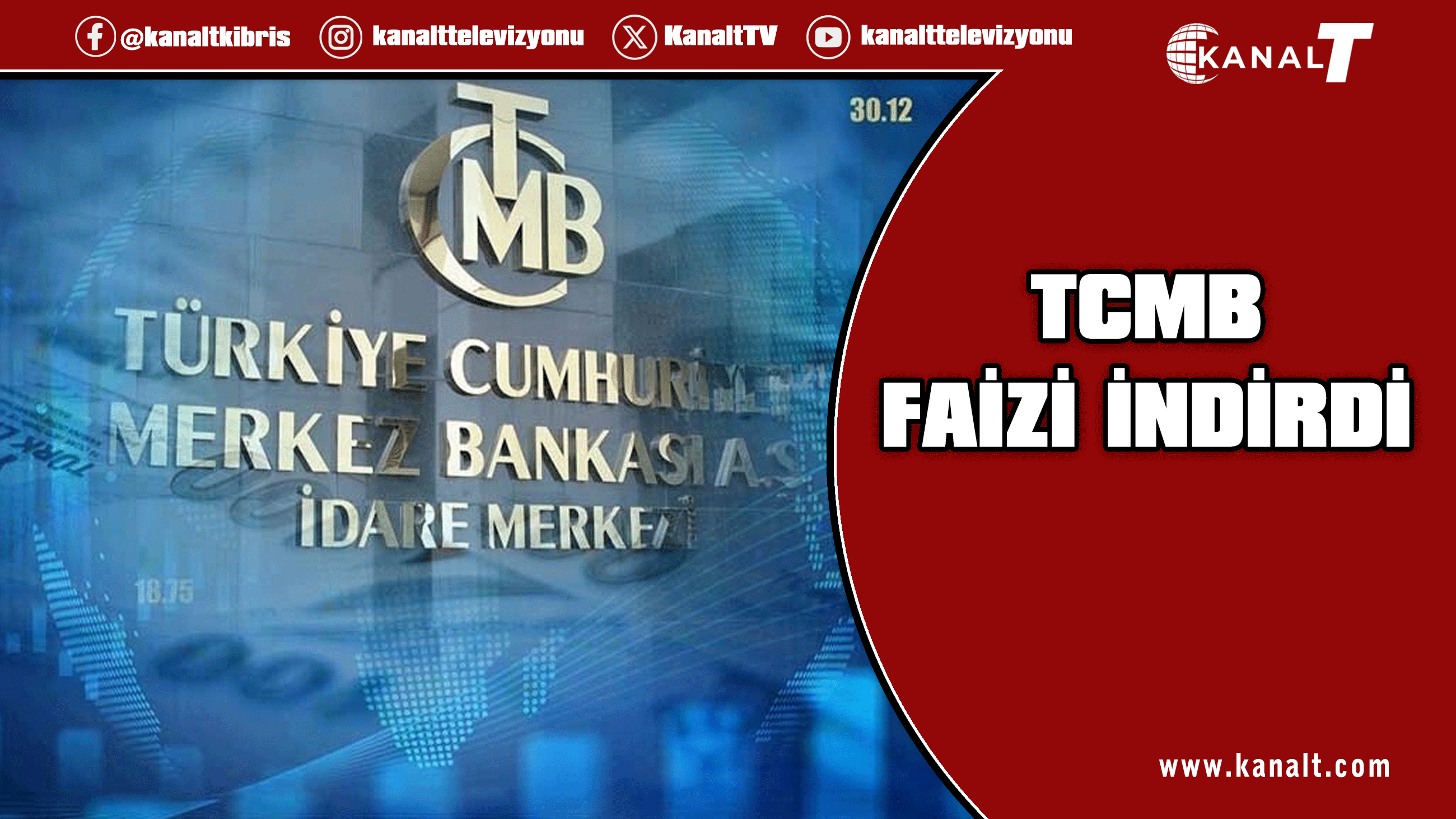 TCMB politika faizini yüzde 38’e düşürdü