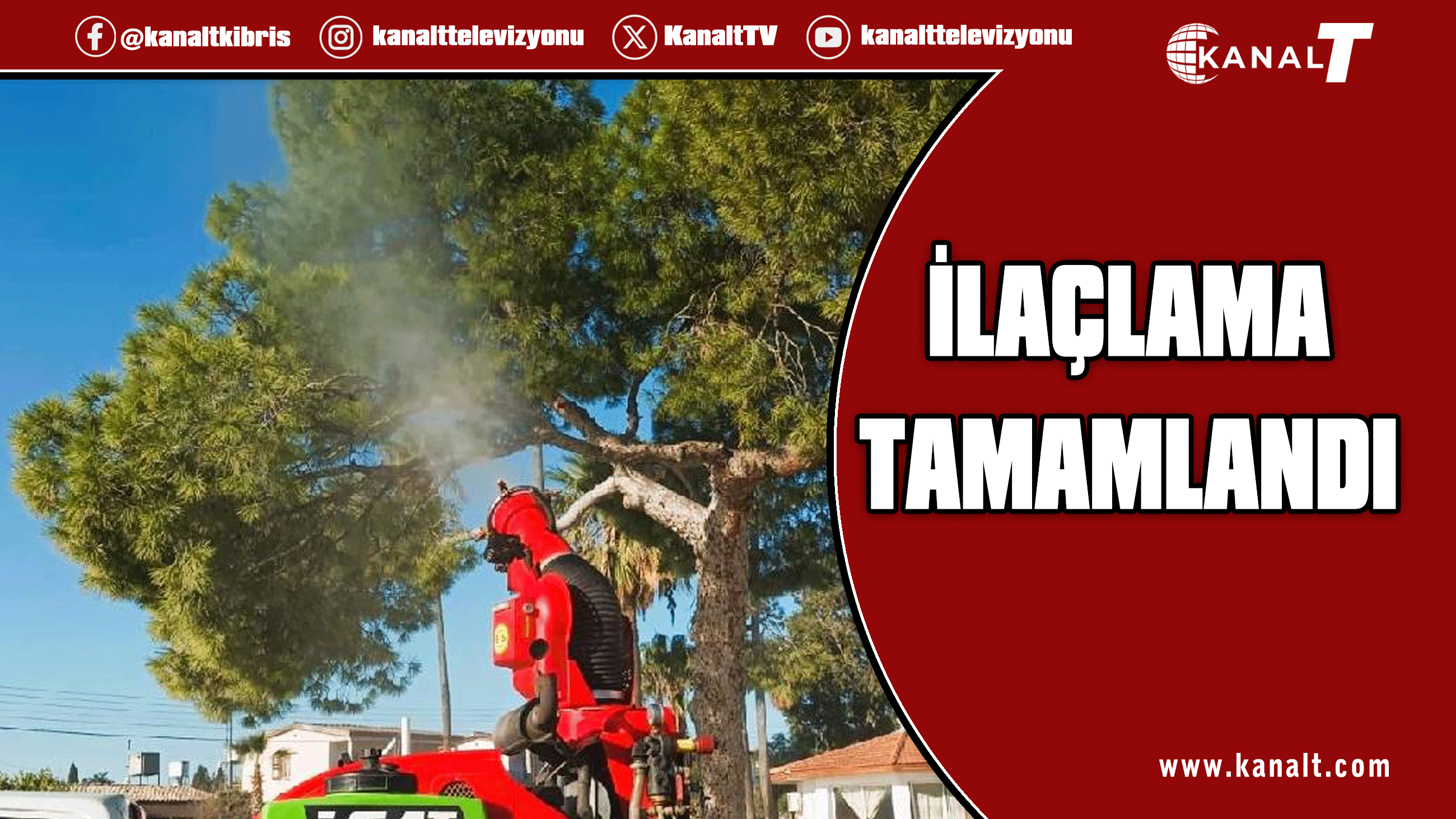 Mesarya Belediyesi çam kese böceğine karşı ilaçlama çalışmalarını tamamladı