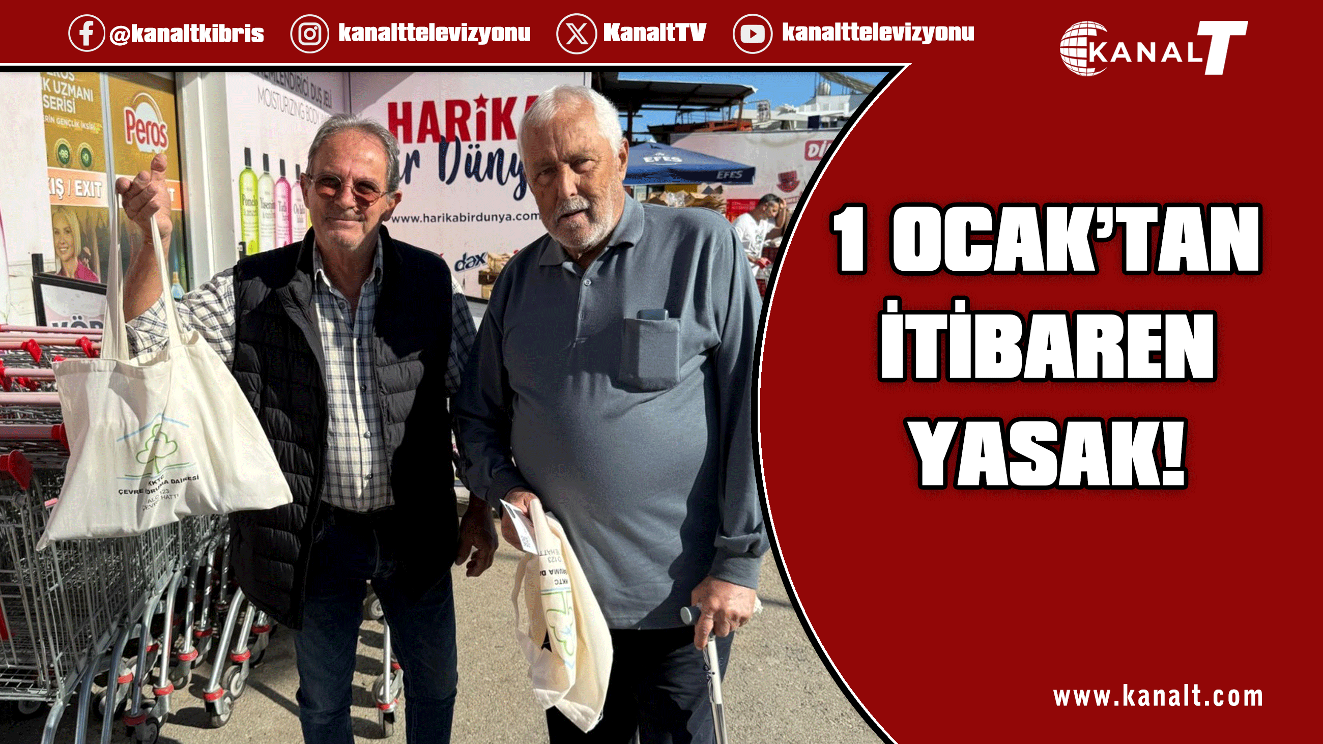 Market poşetleri 1 Ocak 2026’dan itibaren yasaklanıyor