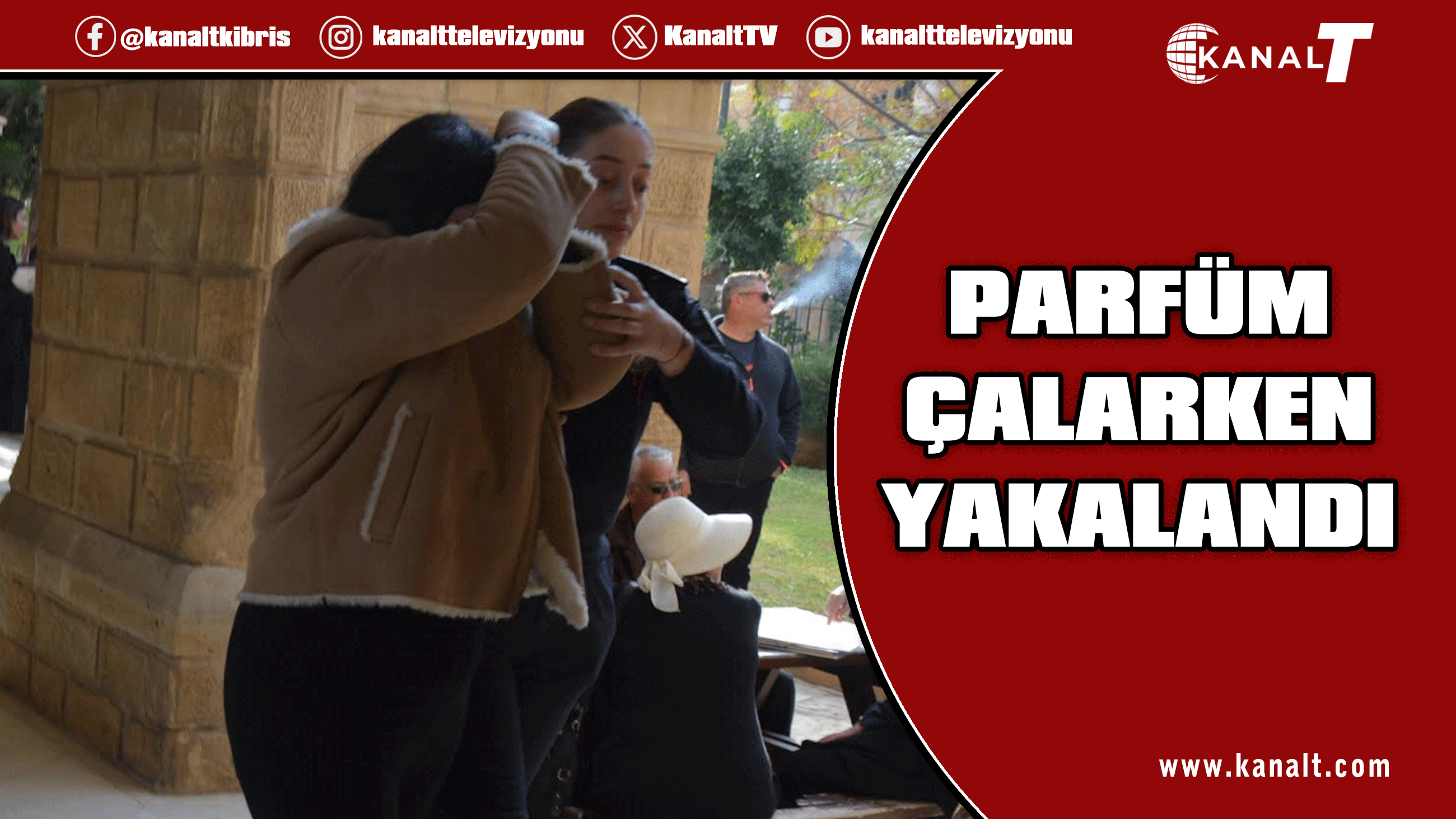 Parfüm çalarken yakalandı