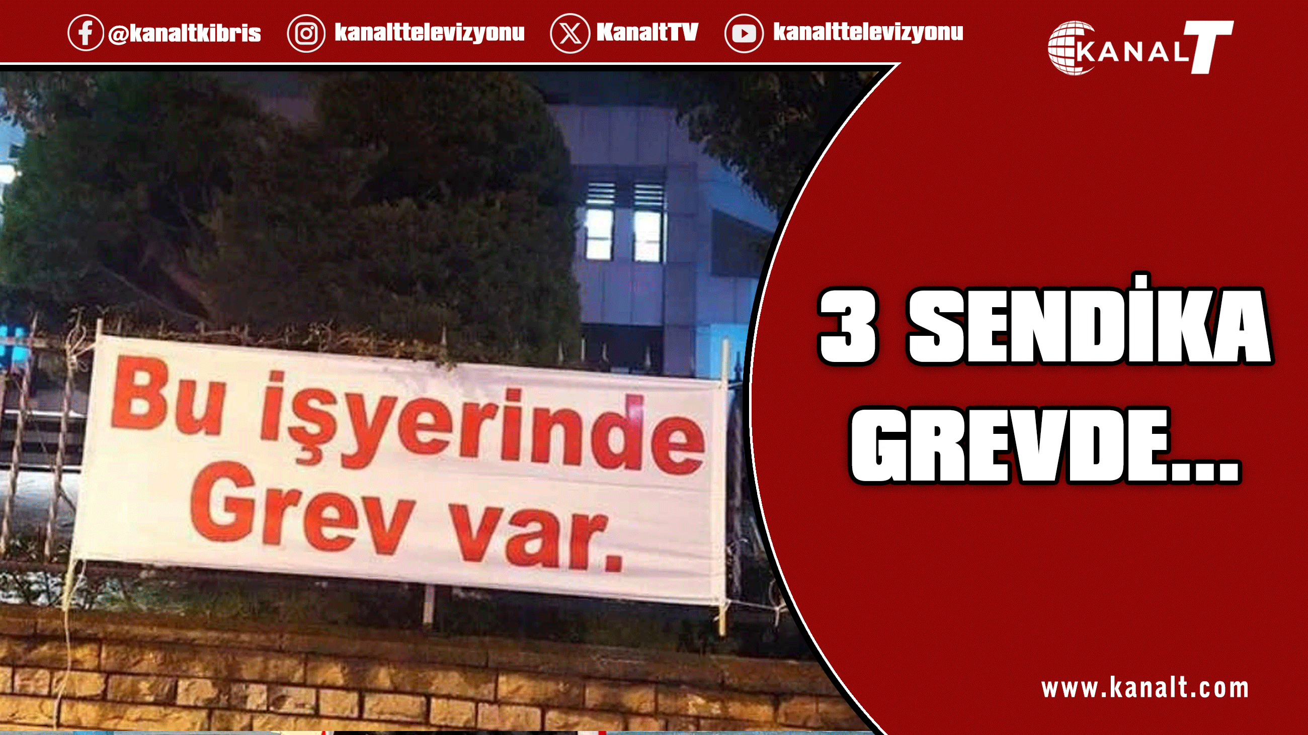 Kamuda görevli 3 sendika bugün Gazimağusa Gelir ve Vergi Dairesi’nde 3 saatlik uyarı grevi gerçekleştirecek