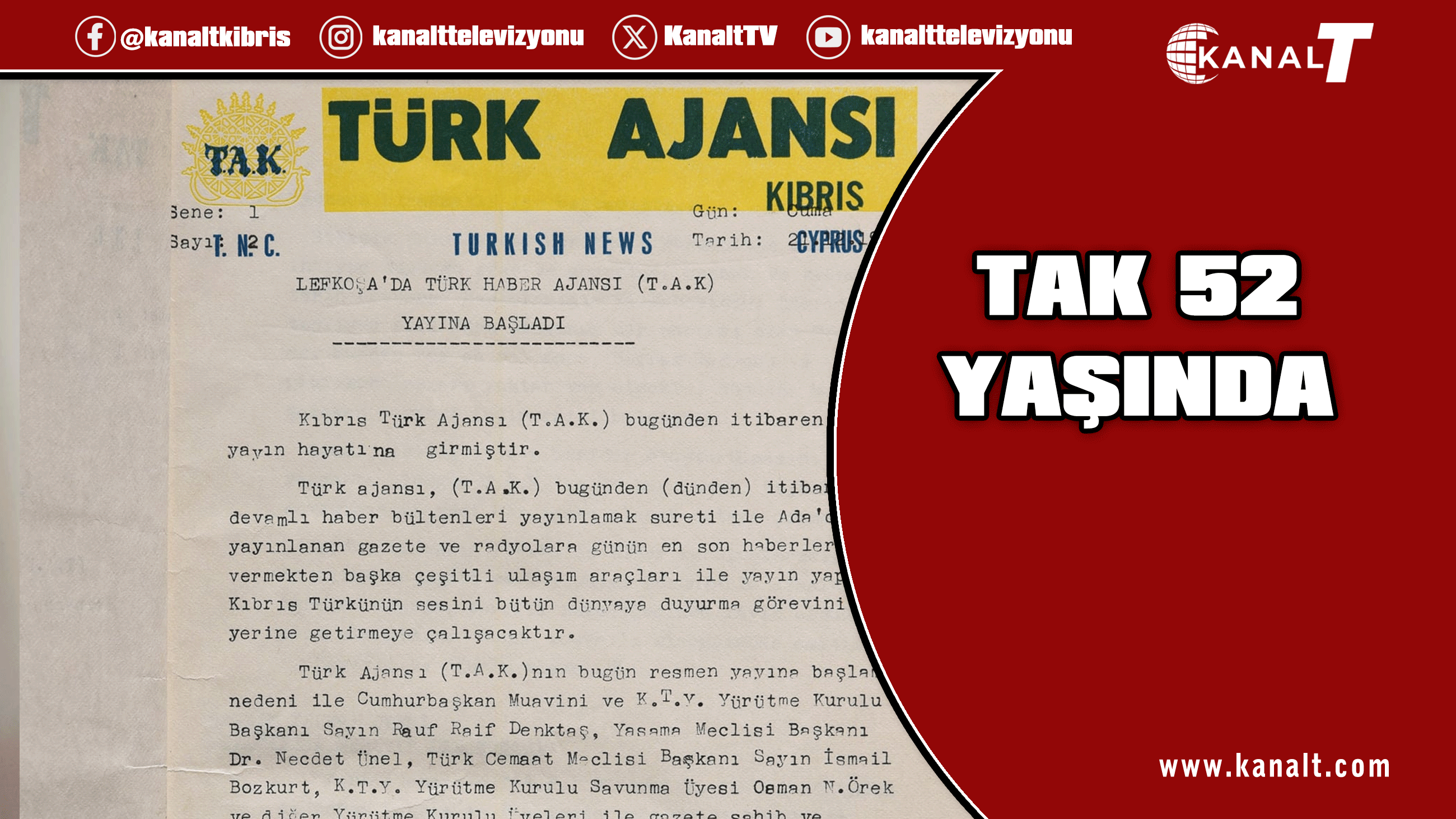 Mutluyakalı: "TAK, Kıbrıs Türk medyasının ana haber kaynağı olmayı sürdürüyor"