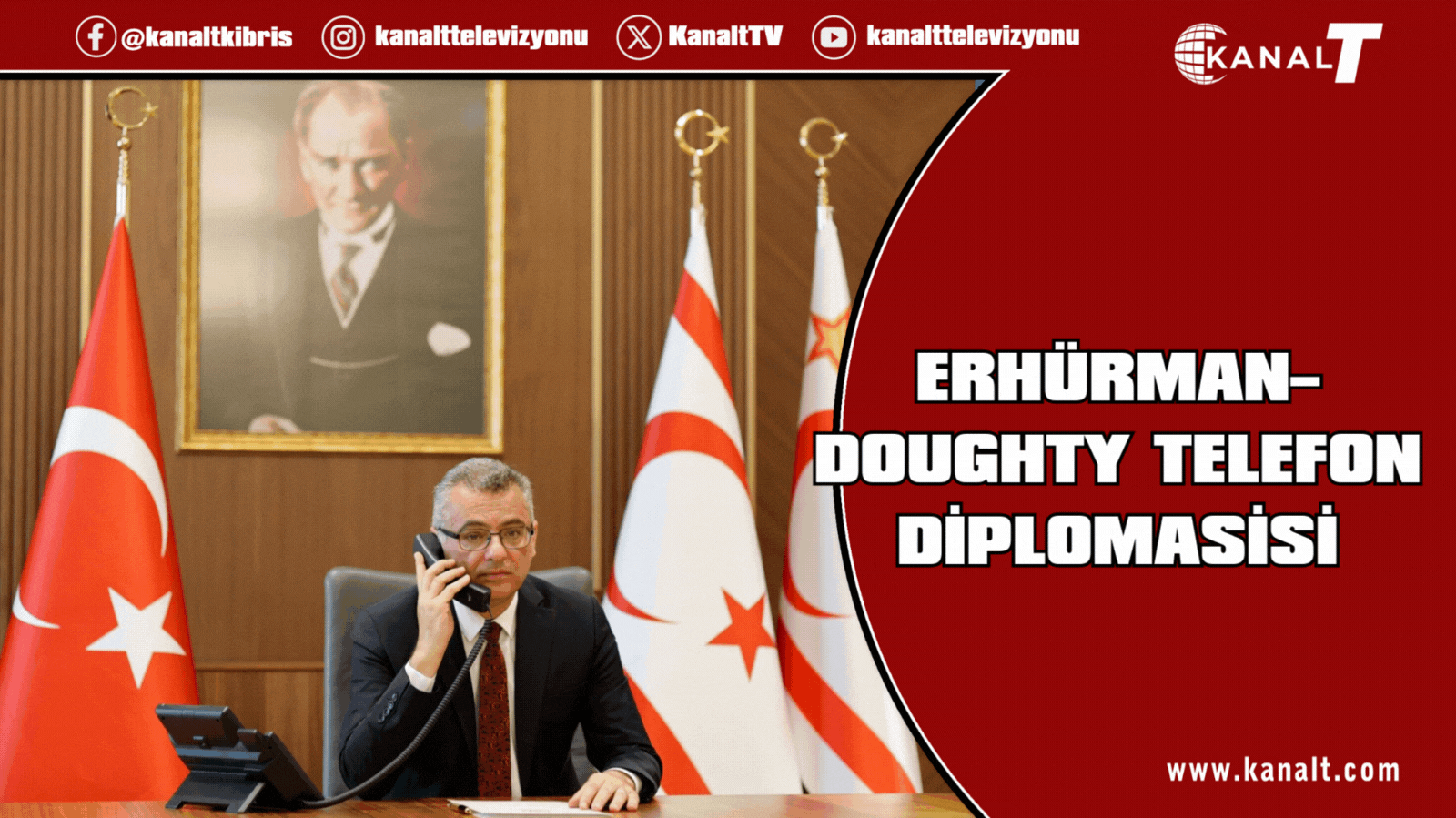 Cumhurbaşkanı Erhürman, Stephen Doughty ile telefonda görüştü