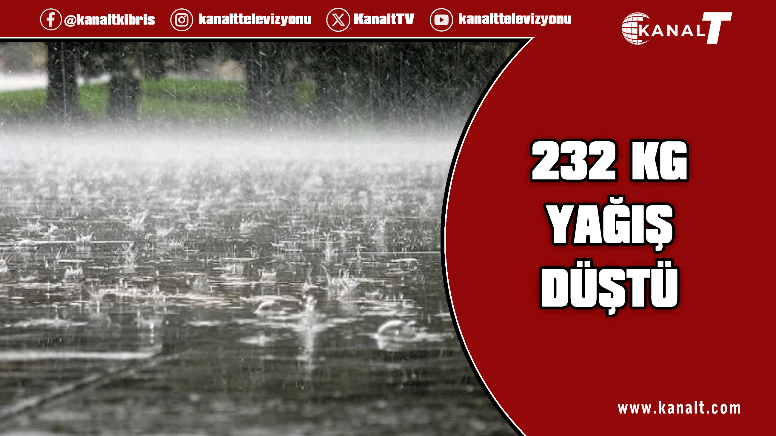 Beylerbeyi'ne 232 kilogram yağış düştü