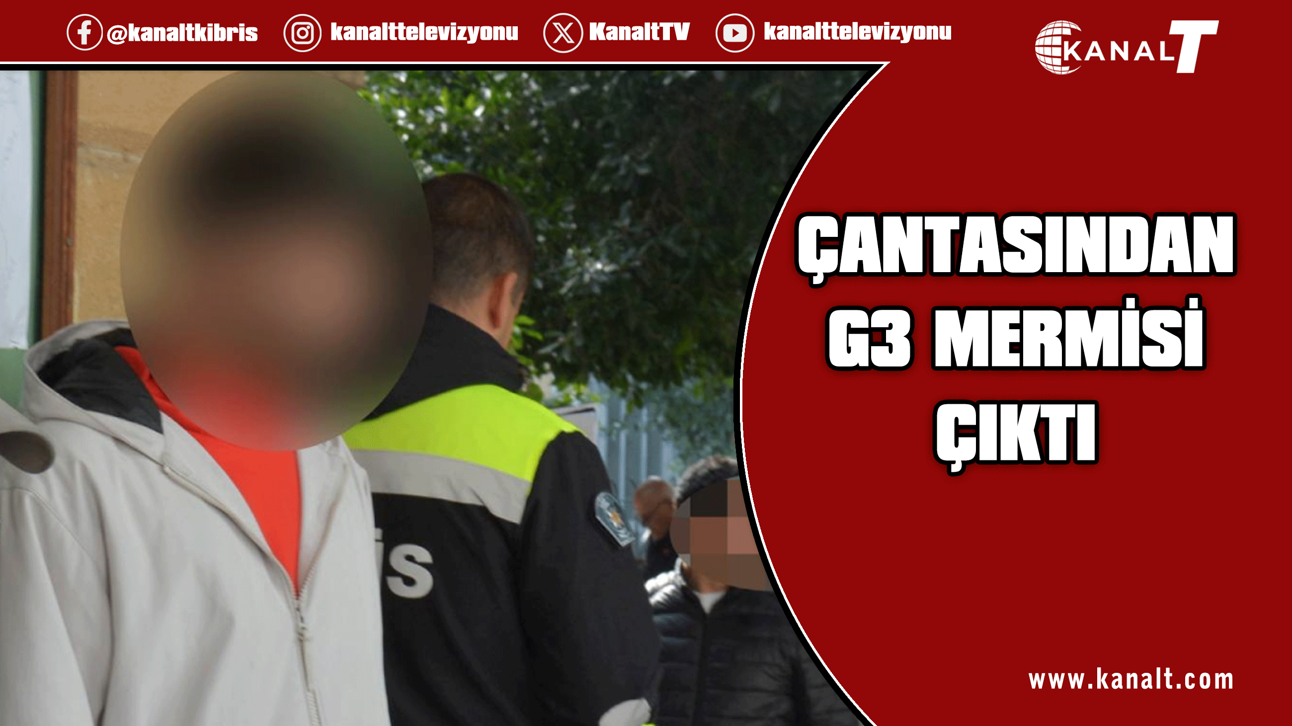 Ercan'da G3 mermisiyle yakalandı