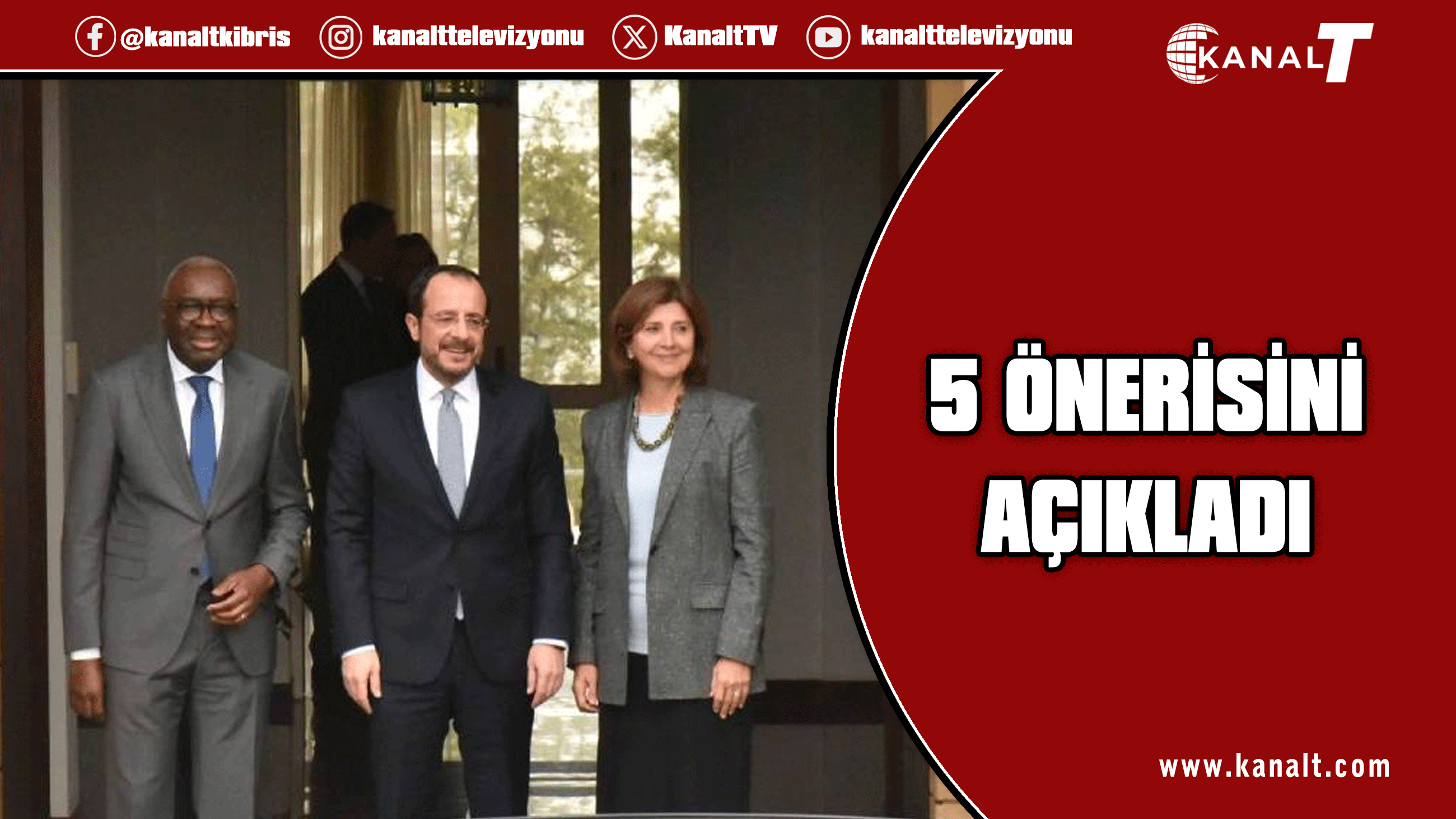 Hristodulidis, bugün masaya koyduğu 5 öneriyi açıkladı!