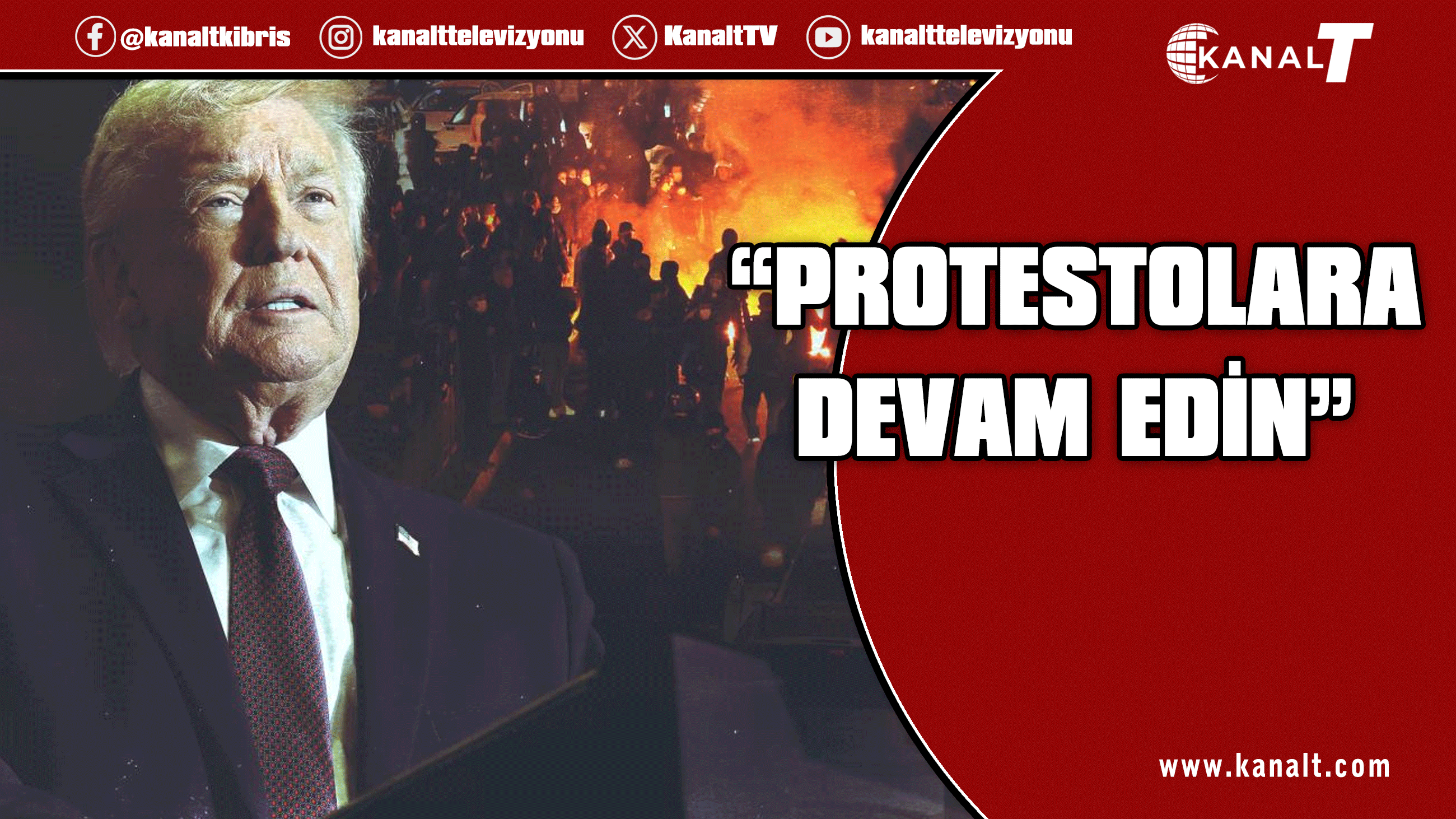 Trump'tan İran'daki göstericilere: Protestolara devam edin