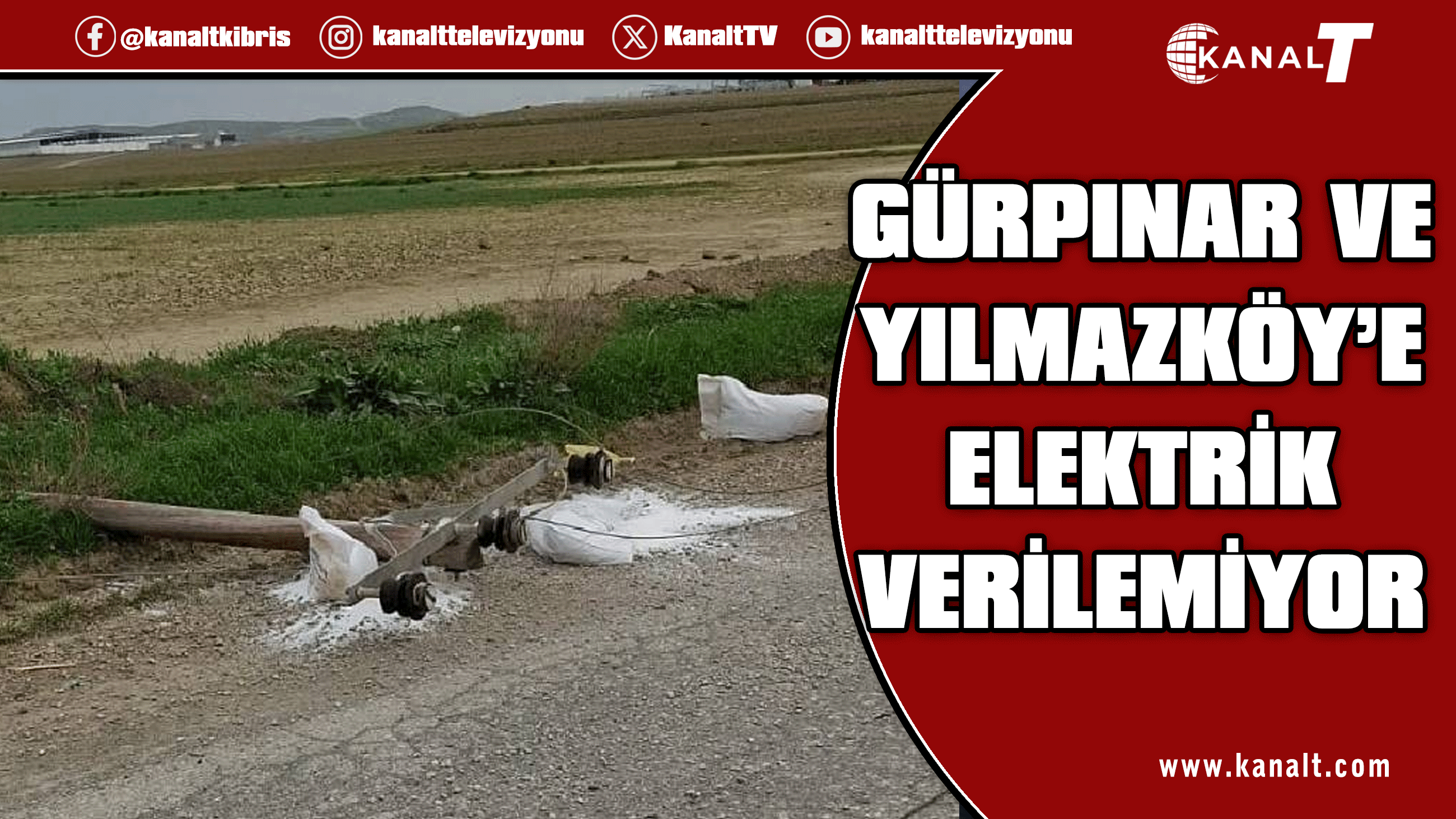 Trafik kazasında elektrik iletim hatları koptu