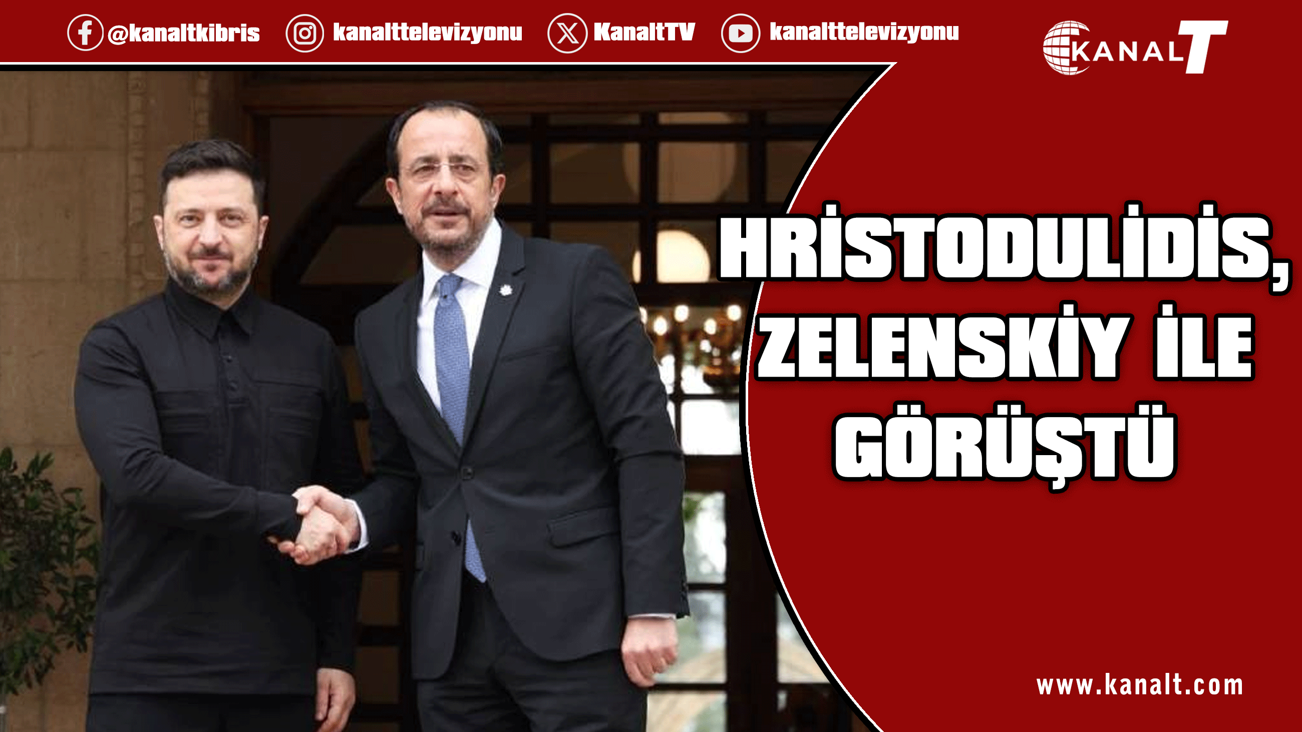 Hristodulidis, Zelenskiy ile görüştü