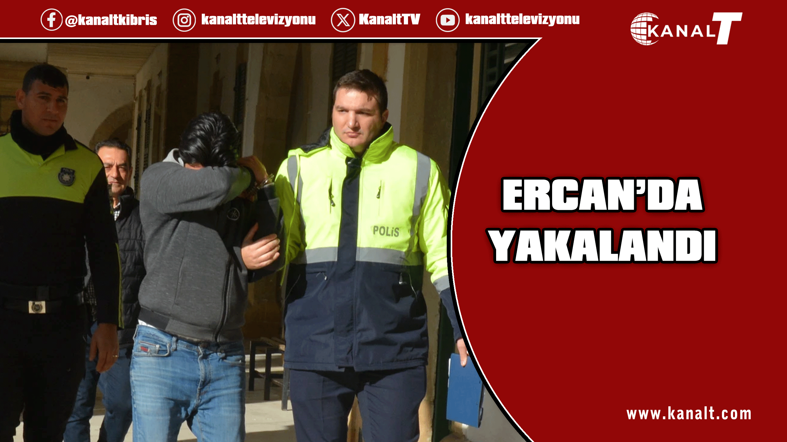 Ercan Havalimanı'nda 306 adet hapla yakalan zanlı cezaevine gönderildi!