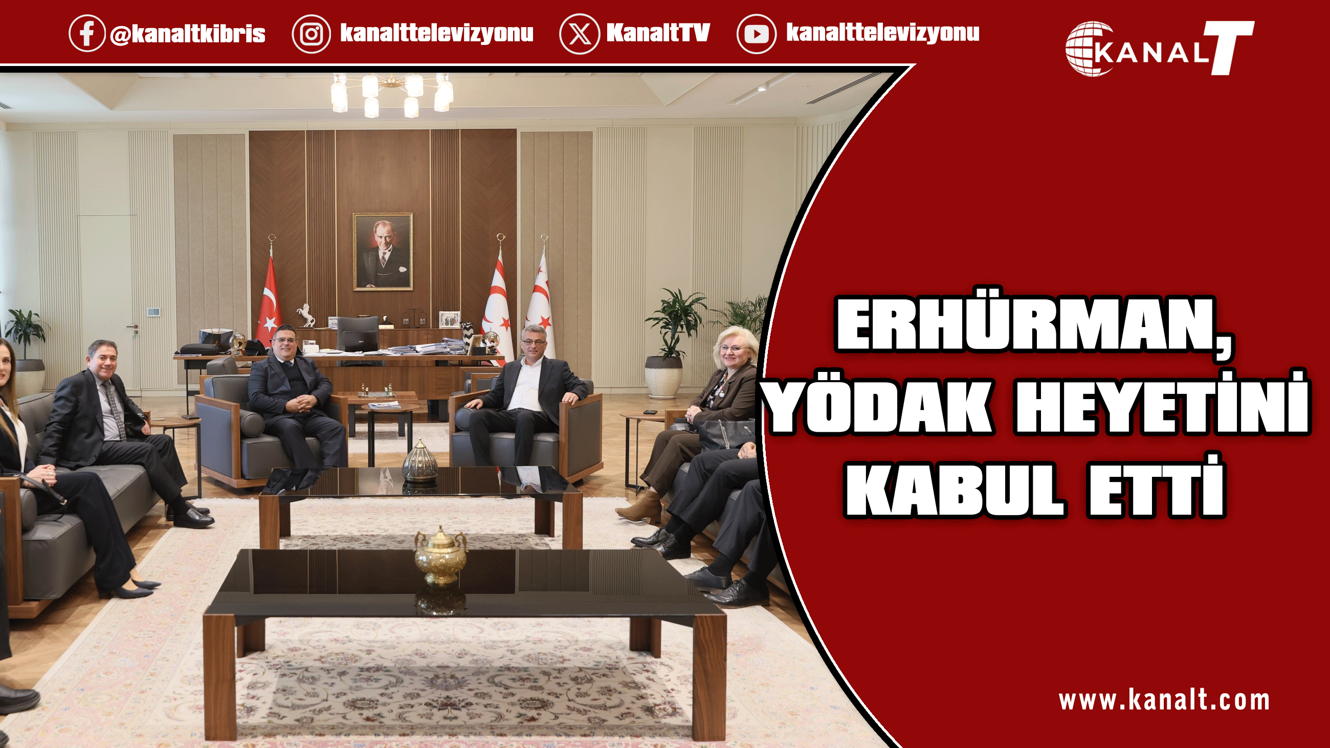 Cumhurbaşkanı Tufan Erhürman, YÖDAK heyetini kabul etti