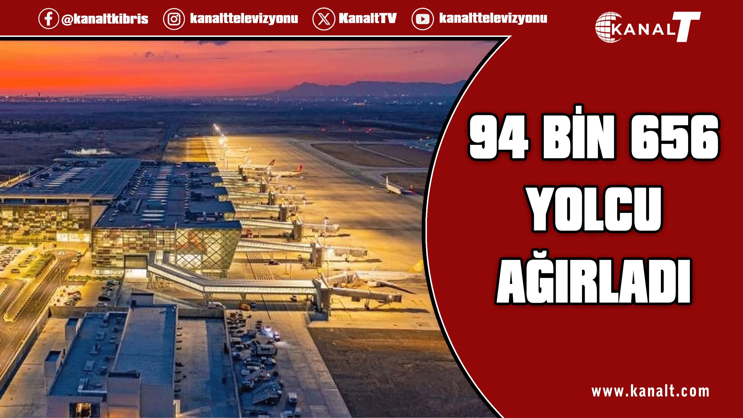 Ercan Havalimanı yeni yıl döneminde 94 bin 656 yolcu ağırladı